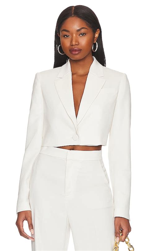 The Andamane Loulou Cropped Blazer in Off White 